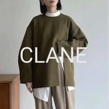 [ 새상품급 ] CLANE 아치컷 더블 크로스 상의 카키