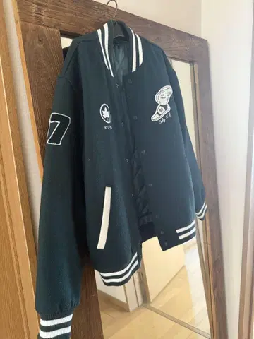 [ 초레어 ] Only NY 울 바시티 자켓 Dark Green
