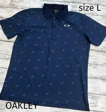 OAKLEY 반팔 L 골프웨어 올 패턴 네이비 남성용 오클리