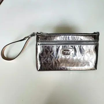 MICHAEL KORS 파우치 클러치백 메탈 실버