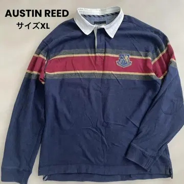 [레어] Austin Reed 피케 셔츠 라거 셔츠 네이비 XL