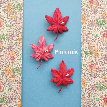 단풍 입체 자수 브로치 ( Pink mix )