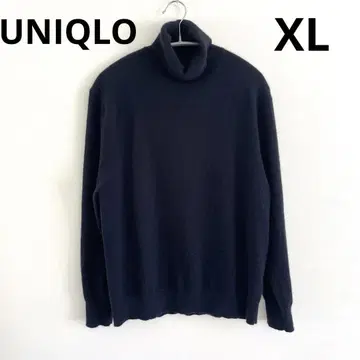 UNIQLO 네이비 터틀넥 캐시미어 100% XL