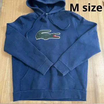 새상품급 Lacoste 네이비 후드 부착 후드티 US M 사이즈