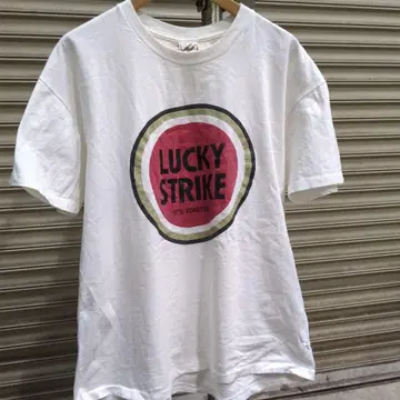 Lucky Strike 로고 T셔츠 XL 90s