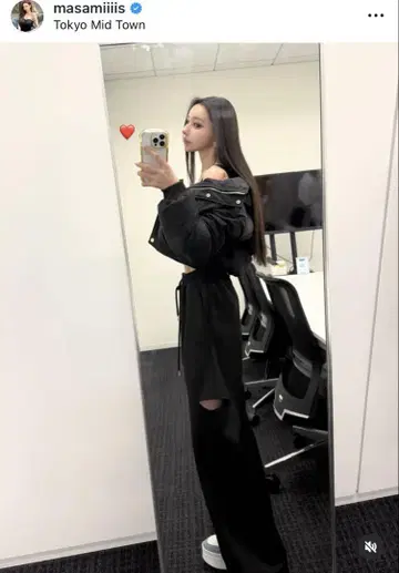 블랙 슬릿 팬츠