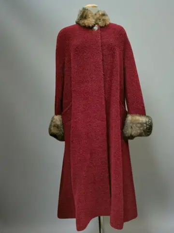 이타리야 롱 코트 레드 알파카