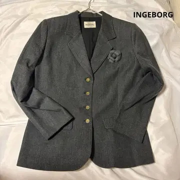 INGEBORG 다크 그레이 테일러드 자켓