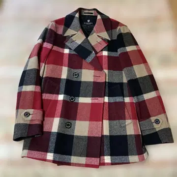 BLACK LABEL CRESTBRIDGE 체크 무늬 피 코트 M