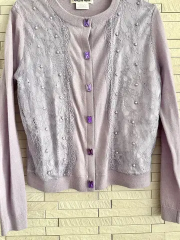 MARILYN MOON 라이트 퍼플 가디건