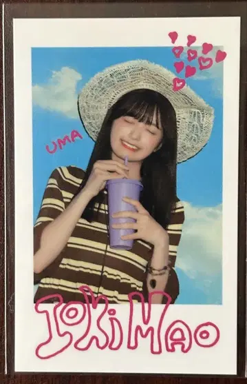 노기자카46 이오키 마오 한여름의 전국 투어 카페 폴라로이드풍 스티커
