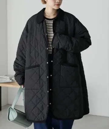 forksy. 코듀로이 파이핑 퀼팅 미들 자켓