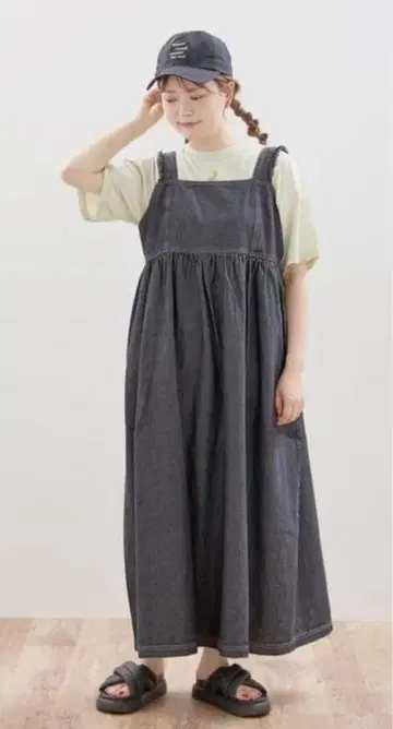 새상품 택 포함 사만사 모스모스 데님 원피스