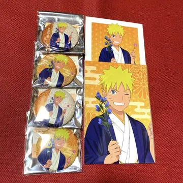 NARUTO 우치하 사스케 벌스데이 글리터 캔뱃지 나루토 엽서
