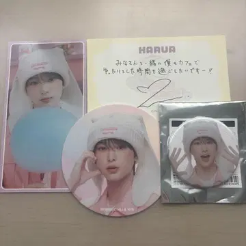 &team 카페 하루아 캔뱃지 코스터 메시지 카드 특전