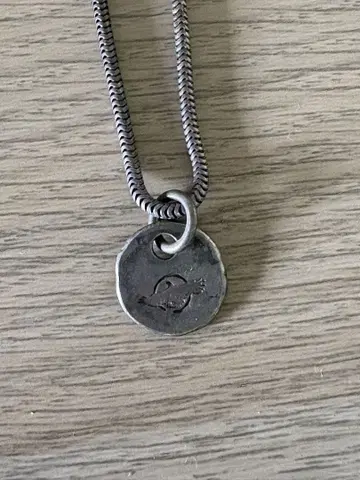 실버 원형 펜던트 목걸이