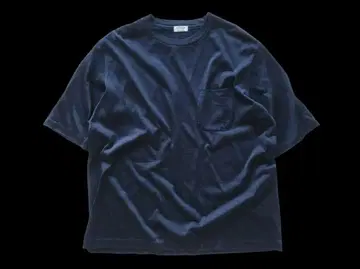 MAATEE&SONS Silk pocket tee Navy 3