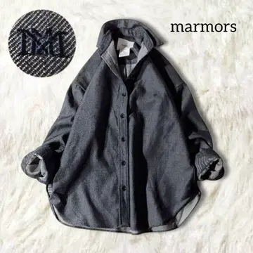 marmors 말모아 오버 사이즈 셔츠 네이비 긴팔 루즈핏 가을/겨울