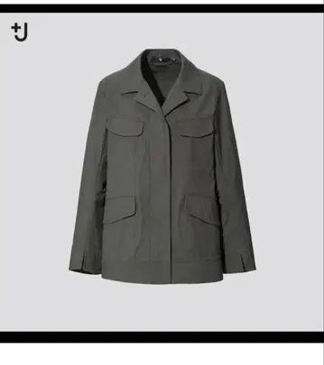 유니클로 +j 코튼 린넨 사파리 자켓 질 샌더