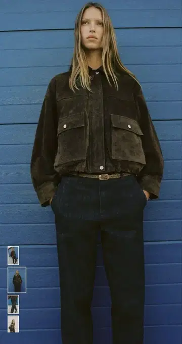 ZARA 웨빙 벨트 치노 데님 팬츠