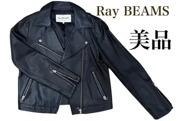 [ 새상품급 ] Ray BEAMS 램 가죽 더블 라이더 자켓 0 사이즈