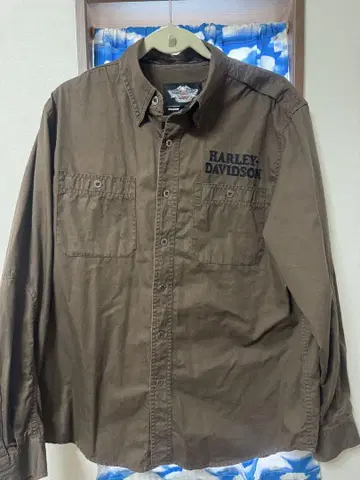 Harley-Davidson 브라운 긴팔 셔츠 L 사이즈