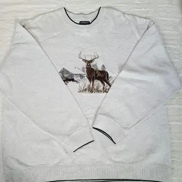 Craft & Barrow 속기모 트레이닝복 애니멀 사슴 트레이닝복 L