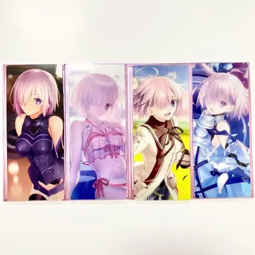 FGO 최종 재림전 편성 화면풍 카드 마슈 키리에라이트 4종