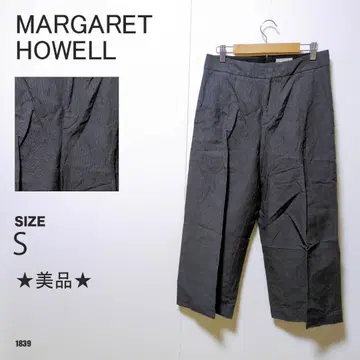 마가렛호웰 크롭 와이드 슬랙스 그레이 계열 마 혼방 새상품급