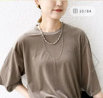 SHIPS WOMEN 시어 트리코 벨로아 오부 소매 와이드 TEE