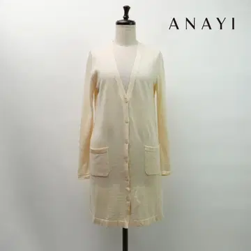 새상품급 ANAYI 롱 니트 가디건 화이트 사이즈 38*MC431