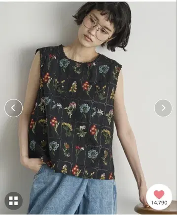 택 포함 새상품 THE YON 블라우스 자수 자