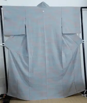 순수 실크 이로무지 이중 기모노 아카츠키조메