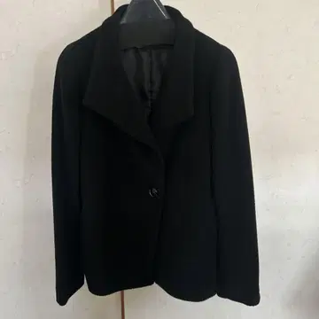 울 블랙 피코트 3버튼