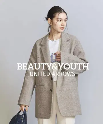 [ 시착만 한 상품 ] BEAUTY&YOUTH 헤링본 오버 자켓