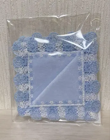 치카자와 레이스 타월 손수건 아이엠 도라에몽 도라에몽 라이트 블루