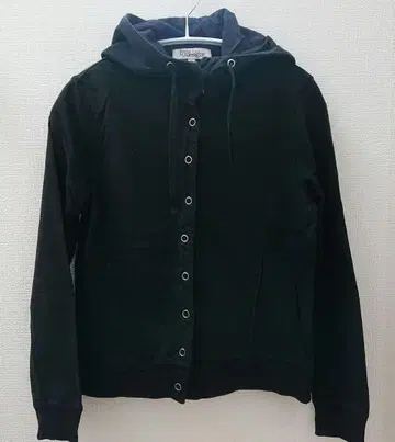 by design sport 블랙 프론트 오픈 후드티 S