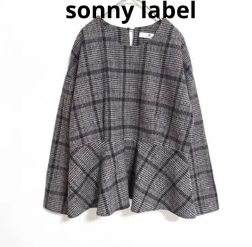 [ sonny label ] 체크 페플럼 상의 걸리시 어반 리서치
