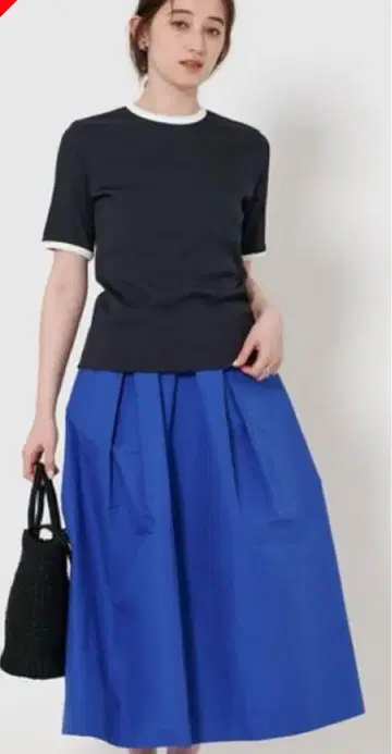 UNITED ARROWS 유나이티드 애로우즈 바이컬러 파이핑 T셔츠