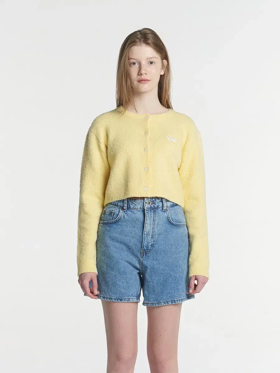 Margarin Fingers Boucle Cardigan Yellow