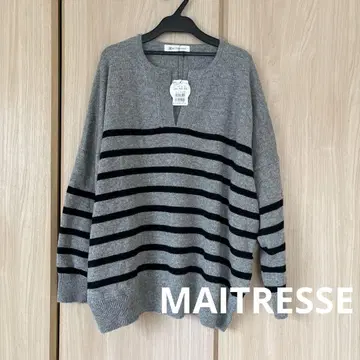 [ MAITRESSE ] 미사용 새상품 울 니트 그레이 야마다야