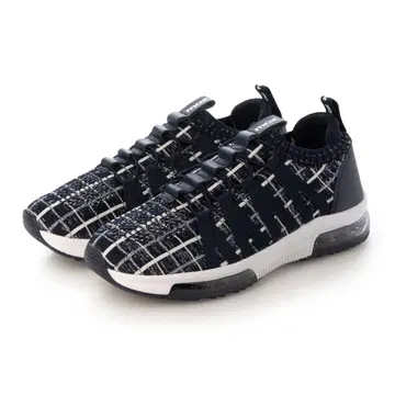 moz (모즈) 24.5cm 스트레치 슈레이스 플라이니트 스니커즈 네이비