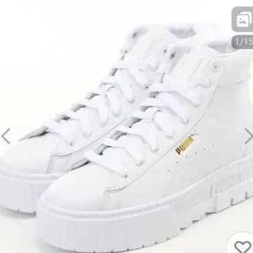 PUMA 통굽 스니커즈 화이트 23.5