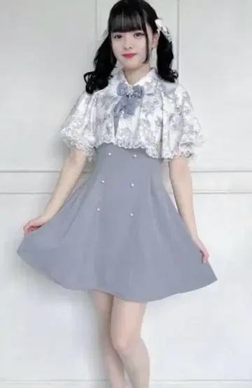 ROJITA / 로지타 세퍼레이트 케이프 원피스 블루