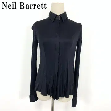 LA6425 닐바렛 긴팔 디자인 버튼 셔츠 레이온 블랙 XS