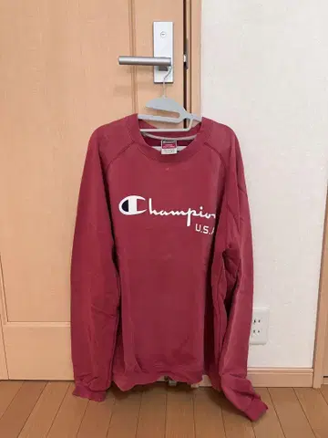 Champion 빨간색 로고 맨투맨 L 사이즈