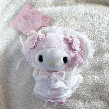 봉제 인형 산리오 마스코트 화이트 프릴 마이멜로디