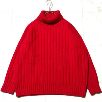 ebure x Ron Herman 터틀넥 니트 캐시미어 100 빨간색