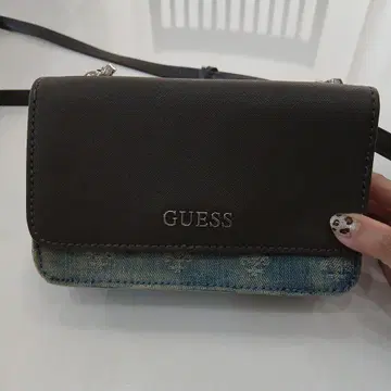 GUESS 숄더백 데님/블랙