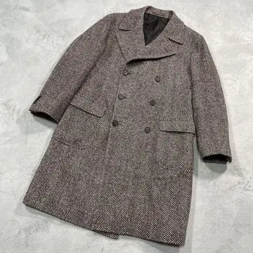 딸리아또레 체스터 코트 헤링본 무늬 브라운 52
